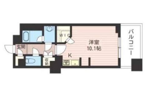 レジデンスシャルマン月島 807 間取り図