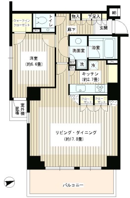 サンクタス広尾常磐松ウエストコート 4階 間取り図