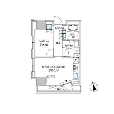 ベルファース芝浦タワー 805 間取り図