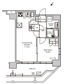 プラウドフラット東神田 1302 間取り図