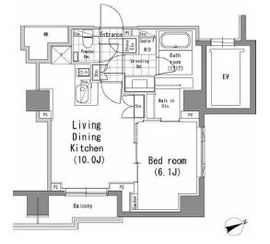 パークハビオ新橋 1504 間取り図