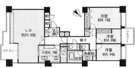 広尾ガーデンヒルズ 8階 間取り図