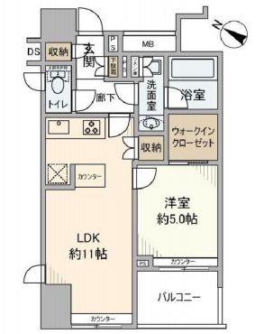 リビオ日本橋人形町 4階 間取り図