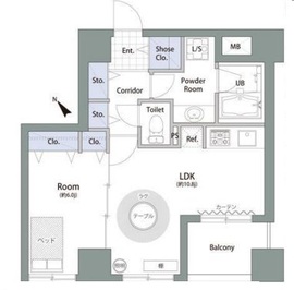 アムス八丁堀1 501 間取り図