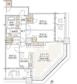 ブリリア有明スカイタワー 32階 間取り図