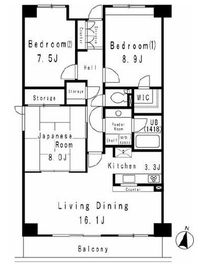 アレンツ南麻布 3F1 間取り図