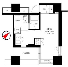 ザ・タワー芝浦 9階 間取り図