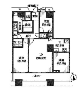 芝浦アイランド グローヴタワー 27階 間取り図