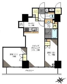 ダイレクトタワー池袋要町 16階 間取り図
