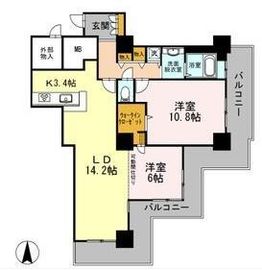 品川シーサイドビュータワー1 2907 間取り図