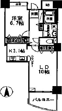品川シーサイドビュータワー2 402 間取り図