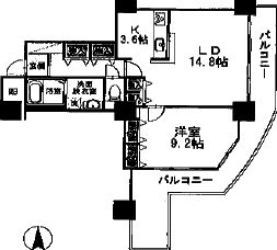 品川シーサイドビュータワー2 1805 間取り図