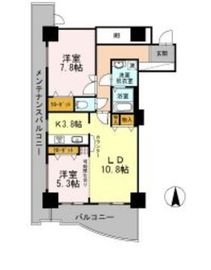 品川シーサイドビュータワー2 2401 間取り図