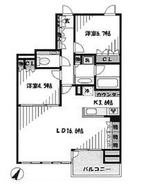 D'グランセ三田聖坂 1階 間取り図