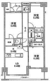 ソアラノーム碑文谷 408 間取り図