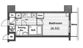グランド・ガーラ西麻布 4階 間取り図