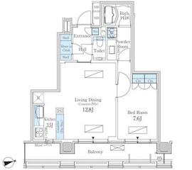 ザ・グランアルト錦糸町 1705 間取り図
