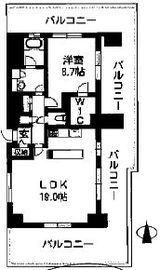 エスティメゾン恵比寿2 1001 間取り図