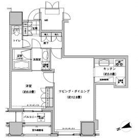 ウエストパークタワー池袋 1805 間取り図