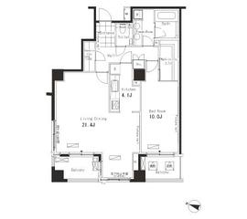 パークアクシス恵比寿 406 間取り図