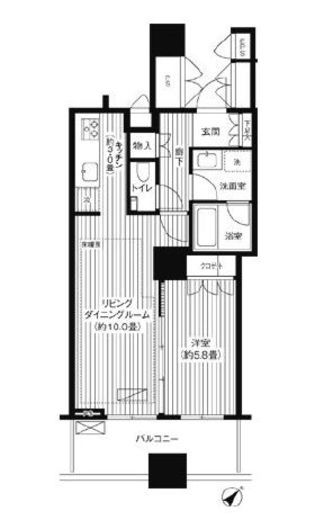 エアライズタワー 6階 間取り図