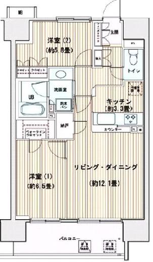 エスティメゾン豊洲レジデンス 914 間取り図