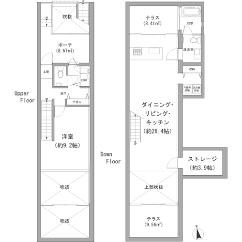 パークジオ学芸大学 103 間取り図