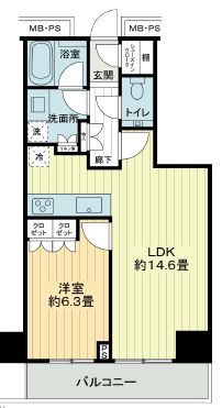 ザ・パークハウス新宿タワー 5階 間取り図