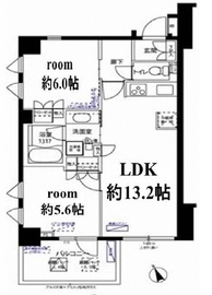 フォレシティ富ヶ谷 205 間取り図