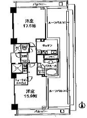 品川プリンスレジデンス 1402 間取り図