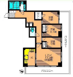 ステーションフロントタワー 4階 間取り図