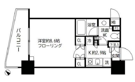 パークリュクス日本橋小網町mono 10階 間取り図