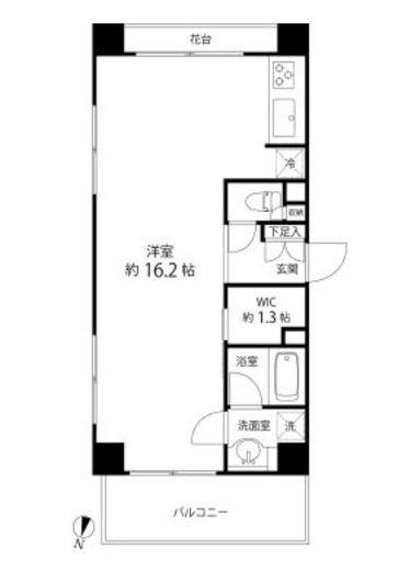 レガリア都立大レジデンス 5階 間取り図
