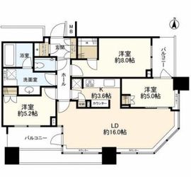 スカイズタワー＆ガーデン 2階 間取り図