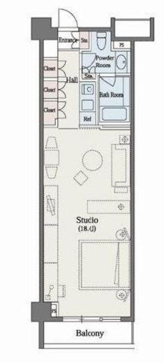 六本木デュープレックスエムズ 413 間取り図