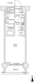 イプセ蒲田ウエスト 404 間取り図