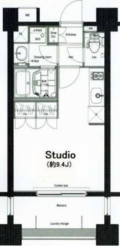 コンフォリア麻布十番 705 間取り図