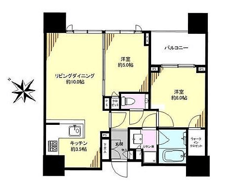 グランドミレーニア タワー＆スイート 6階 間取り図