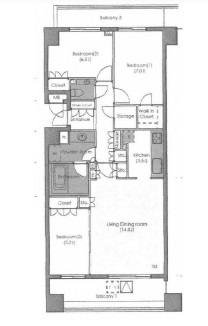 グレンパーク駒場 4階 間取り図