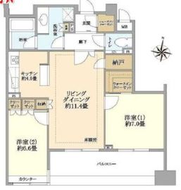 グレンパーク駒場 4階 間取り図