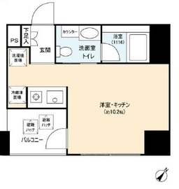 パークリュクス銀座8丁目mono 3階 間取り図