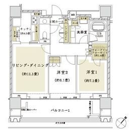 ザ・パークハウスグラン千鳥ヶ淵 3階 間取り図