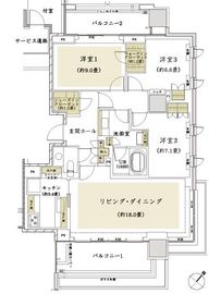 ザ・パークハウスグラン千鳥ヶ淵 4階 間取り図