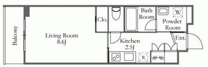 ガーデン富ヶ谷 311 間取り図