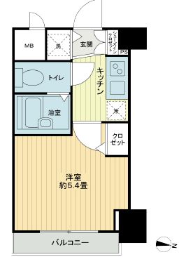グランド・ガーラ西麻布 9階 間取り図
