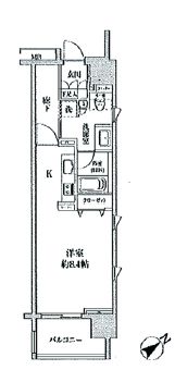 クリオ五反田 1205 間取り図