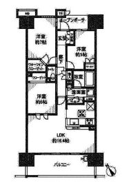 東京フロントコート 8階 間取り図