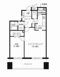 上野5号館ハイツ 1204 間取り図