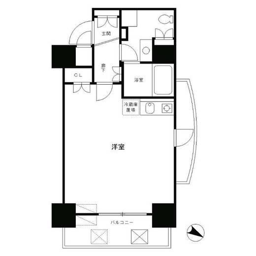 レジディア麻布十番2 301 間取り図