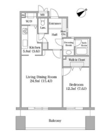 上野5号館ハイツ 1205 間取り図